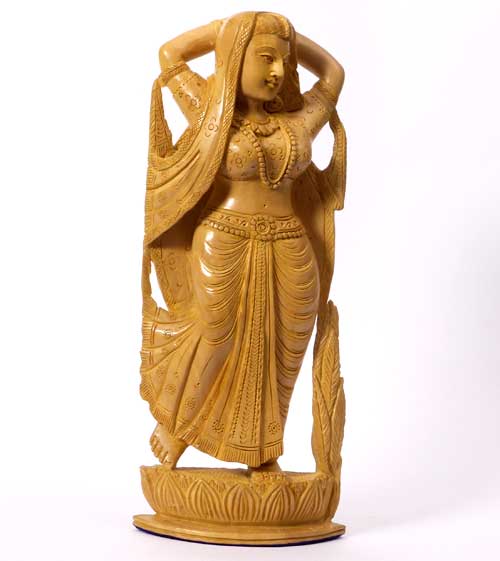 Carved Wood Woman Figure