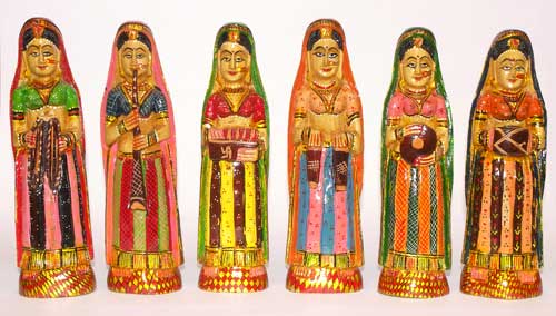 Carved Wood Women Figures