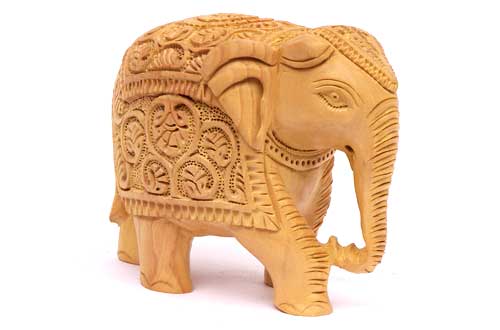 Designer Wooden Elephant Sculpture