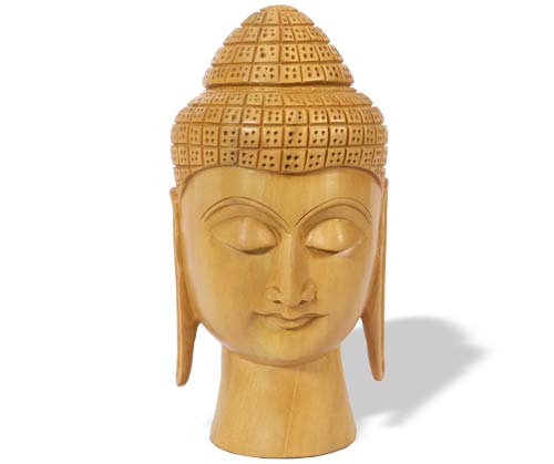Graceful Wooden Buddha Sculpture