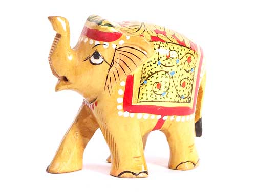 Marble Elephant with raised Trunk