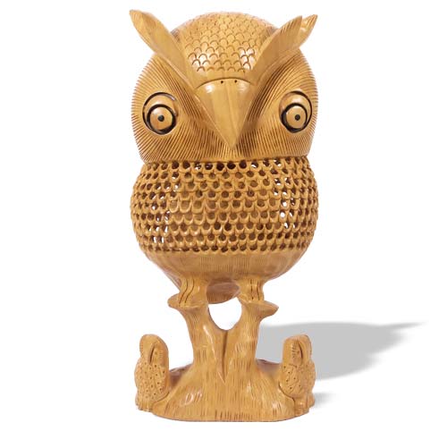 Owl in wood
