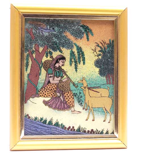 Ragini Gujari Gemstone Painting