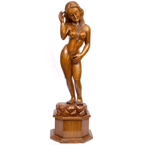 Woodcrafted Indian Woman