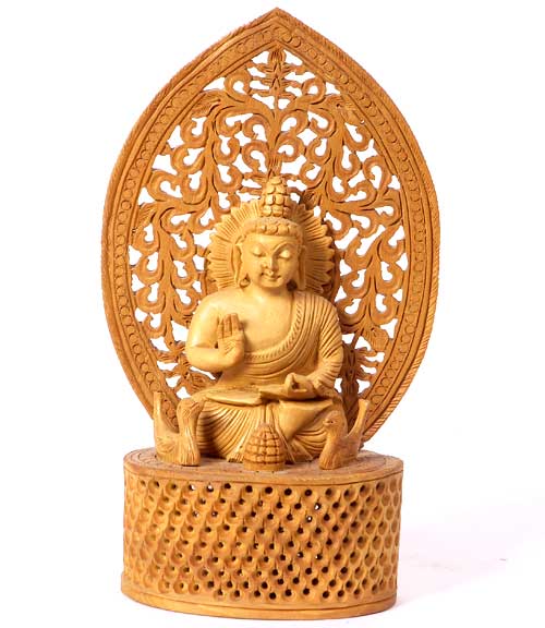 Wooden Buddha Sculpture