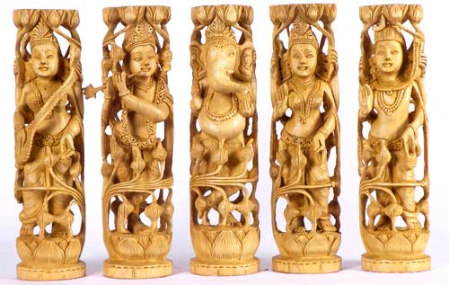 Wooden Indian Deities