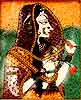 New Painting Made of Crushed Semi Precious Stones Showing The Maharani Of The Province of Kishengarrh