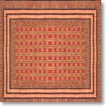 Black bordered brown-maroon check Table Spread