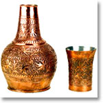 Copper Surahi with Glass