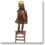 Girl Brass Statue