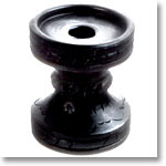 Antique Finish Wooden Candle Holder(Hour-Glass shape in Black)