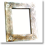 Antique Finish Wooden Photo Frame (Floral Design in White 8 x 6 inches)