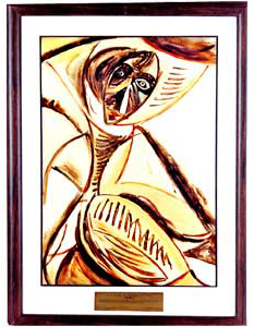 Negro Dancer-Glass Painting