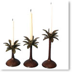 Palm Tree Candle Holders (Set Of Three)