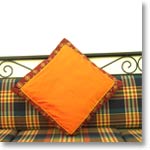 Silk Orange Maroon Cushion Cover
