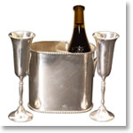 Wine chiller with a pair of glasses