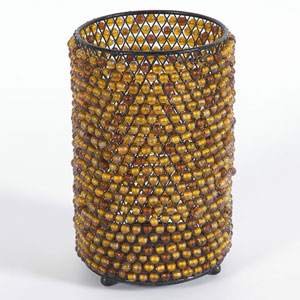 Beaded Flower Vase
