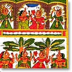 Folk art on cloth-Phad Painting