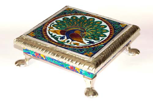 Handpainted Metal Chowki