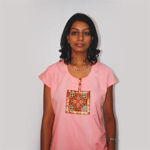 Pink Kurti with Ethnic Patch

