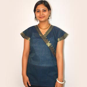 Blue Handloom Angarakha Style

