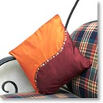 Orange Maroon Cushion Cover