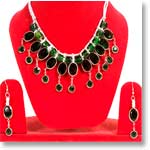 Green stone necklace