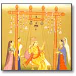 Raga Hindola-Miniature Painting 