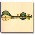 Sitar Painting with Golden Work