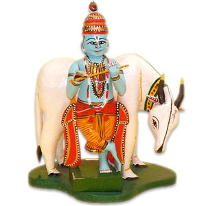 Lord Krishna with cow