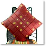 Quilted Silk and Maroon Cushion Covers