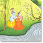 Radha Krishna Miniature Painting