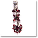 Red Stone Silver Pendant