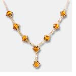 Tiger Eye-Gem Stone Necklace