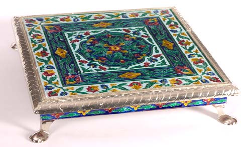 Traditional Metal Chowki