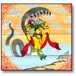 Vasudev takes Krishna to Gokul