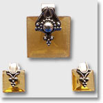 Yellow gemstone jewelry