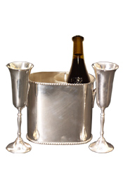 Wine chiller with a pair of glasses