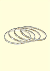 Jhilmil Chuddi 4 Set Silver