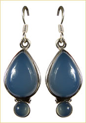 Chalcedony Silver Earrings