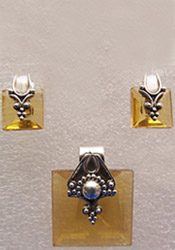 Yellow gemstone jewelry