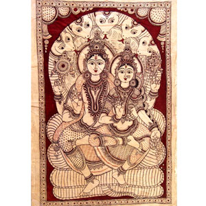 Kalamkari-Painting-Vishnu-N-Consort-25